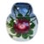 Vintage Hand-Painted Floral Art Pottery Petite Vase With Crazed Glaze For Sale