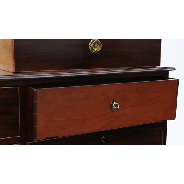Antique Inlaid Mahogany Chest of Drawers from Mawer & Stephenson, 1800s For Sale - Image 6 of 12