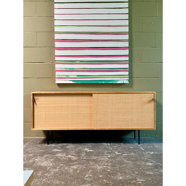 Sideboard Model 116 in Birch and Raffia by Florence Knoll for Knoll International, 1957 For Sale - Image 17 of 17