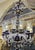 Rococo Rococo Style Blue & White Gilded Crystal Chandelier For Sale - Image 3 of 3