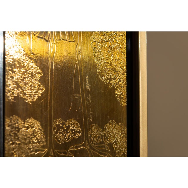 Limited Edition Table Lamps with 23 Karat Gold-Gilded Panels by Georges Mathias, 1980s, Set of 2 For Sale - Image 16 of 18