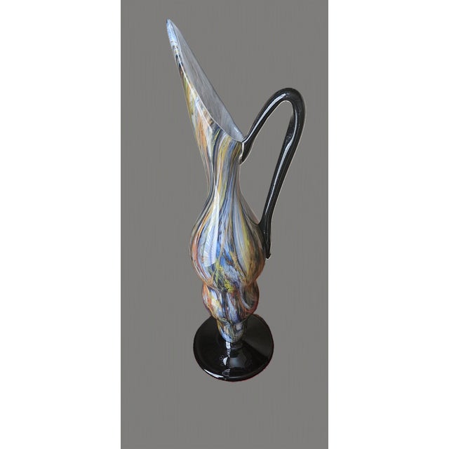 Exceptional Pair of Art Deco Hand-Blown Glass Pitchers by Degue, France, c.1920 For Sale - Image 15 of 16
