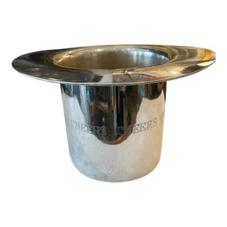 Bottle Cooler Top Hat, Silver Plate, Cheers For Sale