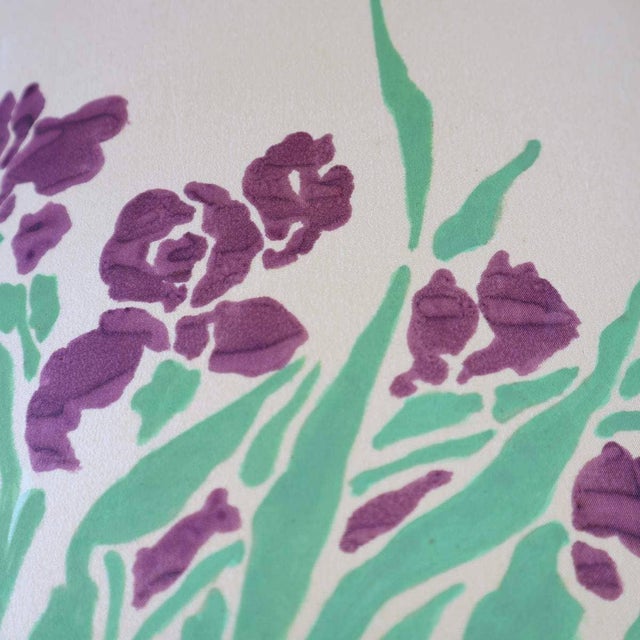 Vintage Glass Table Lamp with Silver Decoration For Sale - Image 9 of 13