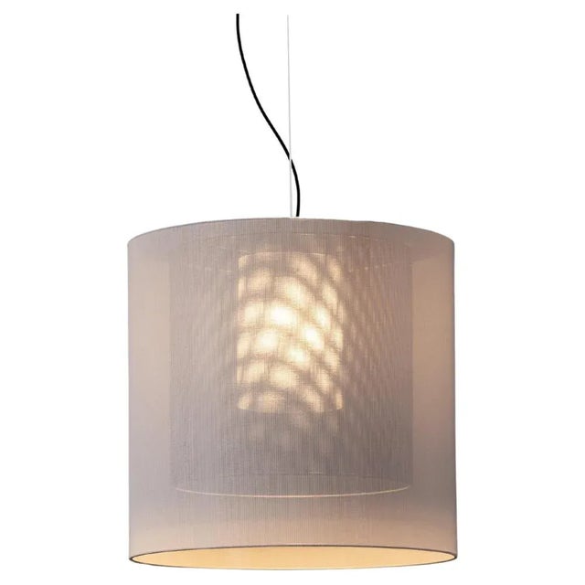LM Pendant Lamp in White and Black Moaré by Antoni Arola For Sale - Image 10 of 10