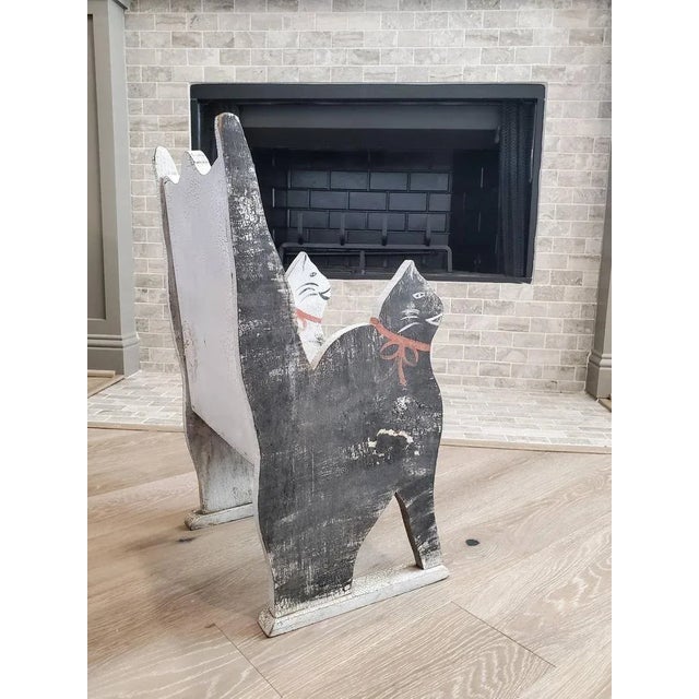 Antique American Painted Cat Childs Chair For Sale In Dallas - Image 6 of 11