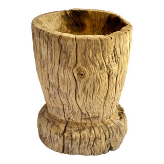 Natural Antique Tree Stump Planter For Sale