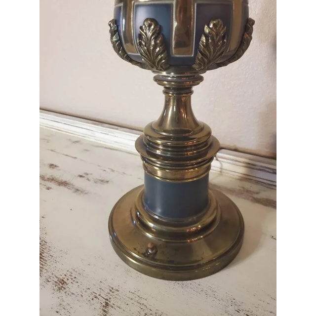 Mid 20th Century Mid-Century Stiffel Brass Matte Table Lamp For Sale - Image 5 of 11