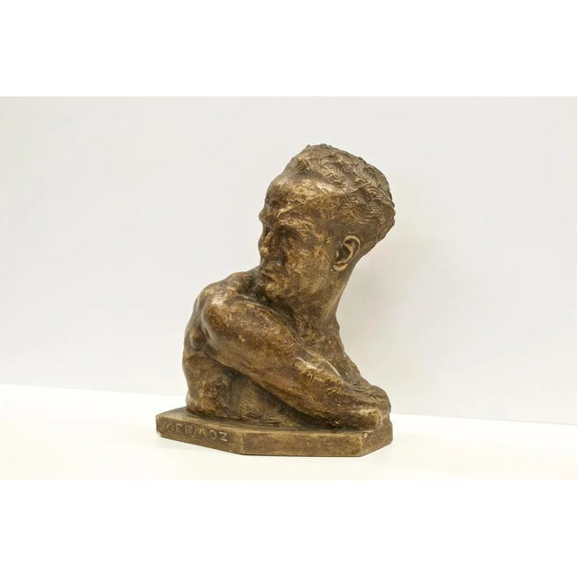Bust of Jean Mermoz in Terracotta by Paul Gondard, 1938 For Sale - Image 11 of 11