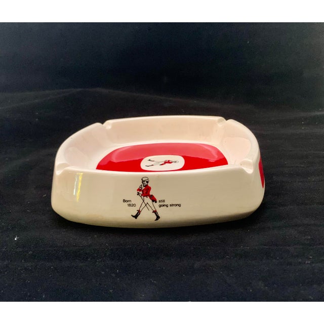 Vintage Johnnie Walker Wade England Pottery Ash Tray Red Label Scotch Ceramic >> For Sale - Image 4 of 7