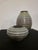 Pair of Seguso Murano Vases. Refined vases in multicolored sommerso glass paste with silver inclusions. Black glass paste...