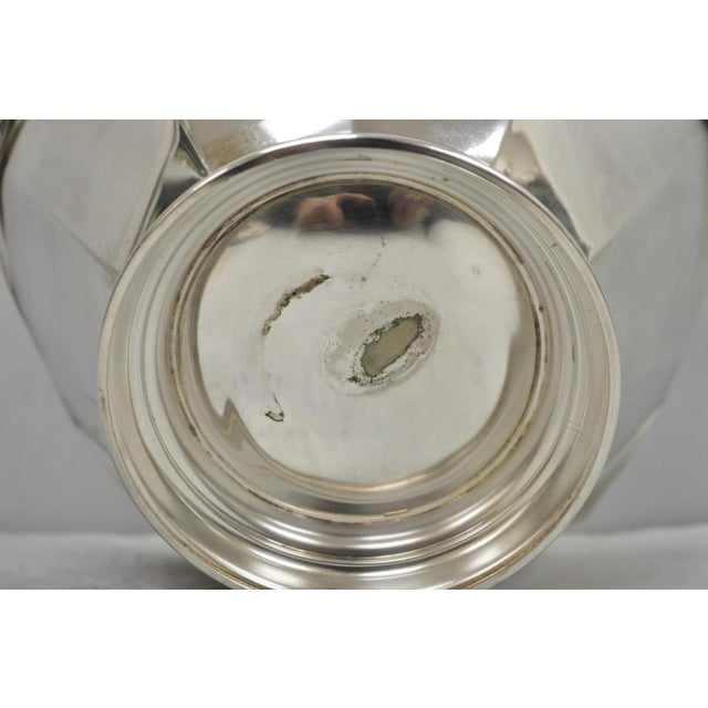 Vintage Mid Century Modern Silver Plated Lotus Flower Petal Decorative Bowl For Sale - Image 12 of 16