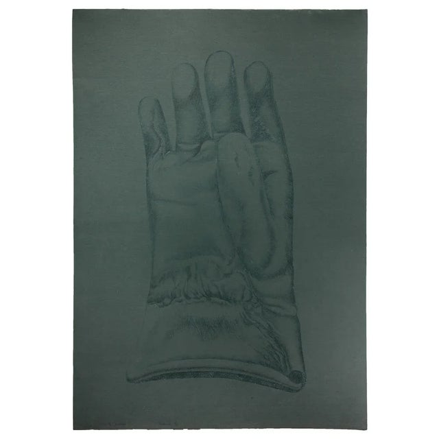 Glove is an authentic original Etching on cardboard, realized by the Italian artist Giacomo Porzano (1925-2006). Hand-...