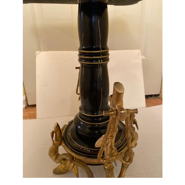 Mid 19th Century French Low Table with Aesthetic Movement Ormolu Base by Maison Giroux 1870's For Sale - Image 5 of 17