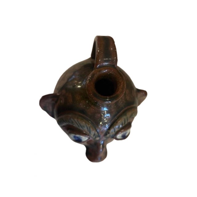 Miniature Face Jug by Albert Hodge Vale Nc For Sale - Image 4 of 6