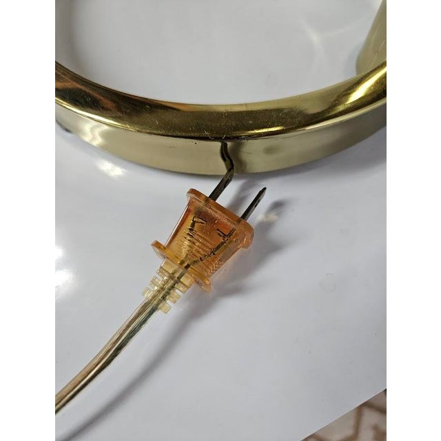 Bass Squiggle Table Lamp With Pleated Shade For Sale - Image 4 of 8