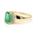1.60 Carat Emerald & Diamond 14k Gold Classic Set Ring, Size 7.25 For Sale - Image 4 of 8