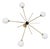 Brass and Glass Chandelier from Stilnovo, 1960s For Sale