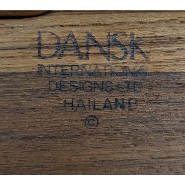 1970s Dansk Teak Wood Herb Chopping Board With Knife For Sale - Image 11 of 11