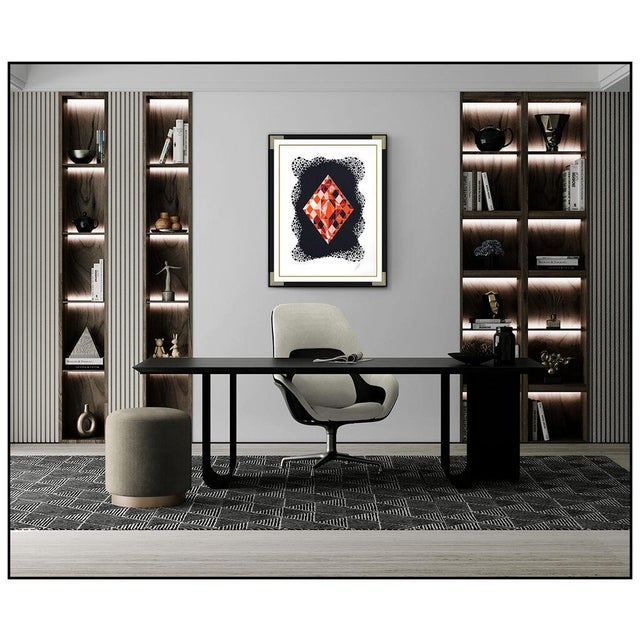 Message us to inquire about custom framing options! (Included for free with every purchase) The artwork here, "Diamond",...