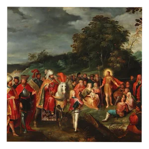 Fans Francken II Workshop, St. John the Baptist, 1800s, Oil, Framed