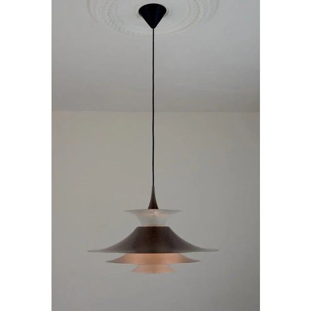 Brown Radius Pendant Lamp by Eric Baslev for Fog and Mørup, 1960s For Sale - Image 8 of 11