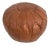 Brown Chocolate Moroccan Leather Pouf Cover For Sale