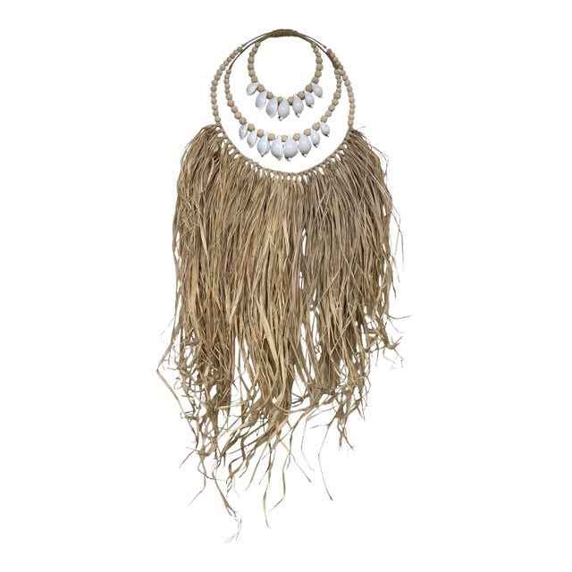 Contemporary Natural Grass Double Concentric Circles Wall Art For Sale