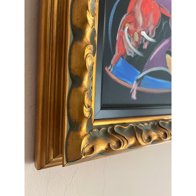 Black Tango in the Moonlight by Alfred Cockel, Original Acrylic on Canvas For Sale - Image 8 of 10