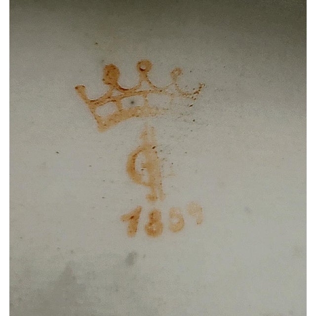 Hand-Painted Porcelain Figurine Group of Italian Rococo Courtship Scene in the 18th-Century from Gräfenthal, Germany, 1960s For Sale - Image 6 of 18