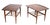 Brown Pr. Mid Century Surfboard Top Side Tables by Bassett C 1950/60's For Sale - Image 8 of 18