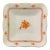 1960s Herend - Chinese Bouquet in Rust Square Dish For Sale