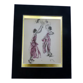 1924 Gazette Du Bon Ton Pochoir Plate No. 263 by Pierre Mourgue For Sale