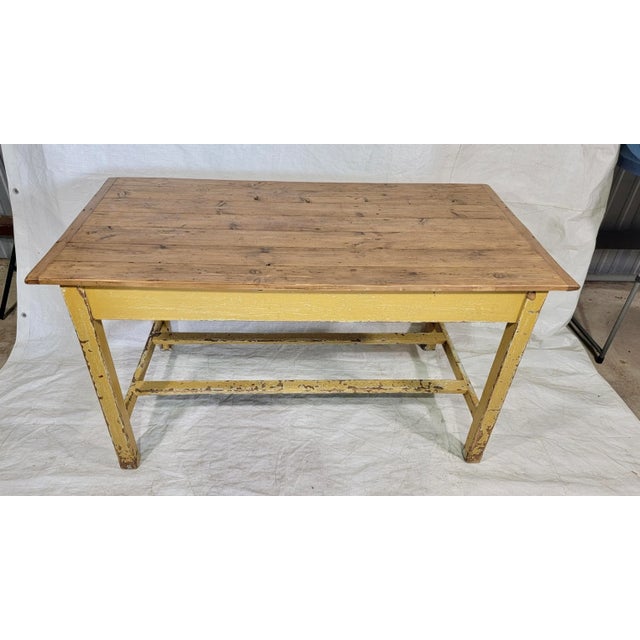 Gorgeous Antique Wooden Farm Table With Original Paint From England, Circa 1890 For Sale - Image 13 of 13