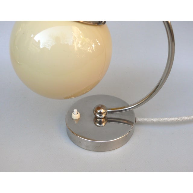 Vintage Bauhaus Bedside Lamp with Beige Cased Glass Shade, 1920s For Sale - Image 14 of 18