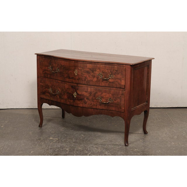 Wood 18th C. Italian Serpentine 2-Drawer Chest For Sale - Image 7 of 11