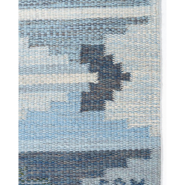 Textile Vintage Circa 1960 Swedish Scandinavian Area Rug 4ft 6in X 6ft 10in For Sale - Image 7 of 13