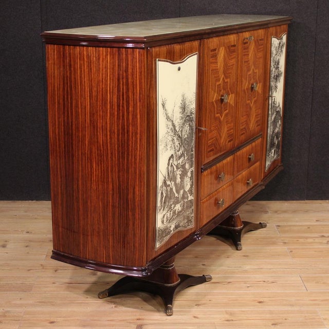 Italian Bar Cabinet by Fratelli Rigamonti Desio, 1940s For Sale - Image 6 of 13