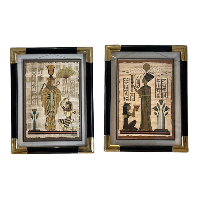 1930s Egyptian Paintings - Set of 2 For Sale