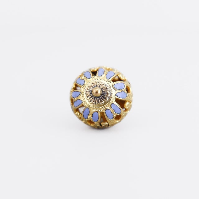 Antique Victorian / Aesthetic Enamel & Gold Plated Bracelet Charm or Fob For Sale In Philadelphia - Image 6 of 11