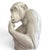 Ceramic Vintage Italian Glazed Terracotta Monkey Sculpture in Contemplative Pose For Sale - Image 7 of 12