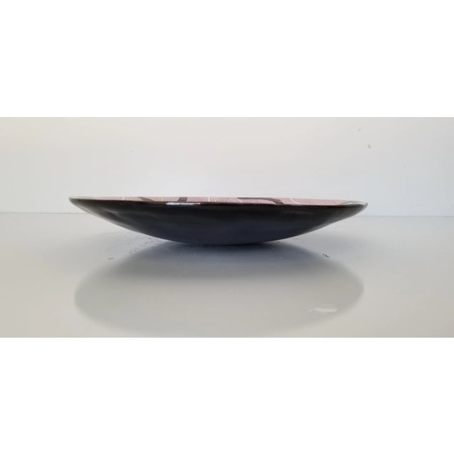 Beautiful colors and well-made low bowl ceramic by A. Reebes, nice glaze signed circa the 1980s. For your consideration,...