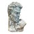 Vintage Weathered Stone Bust Wall Sculpture For Sale