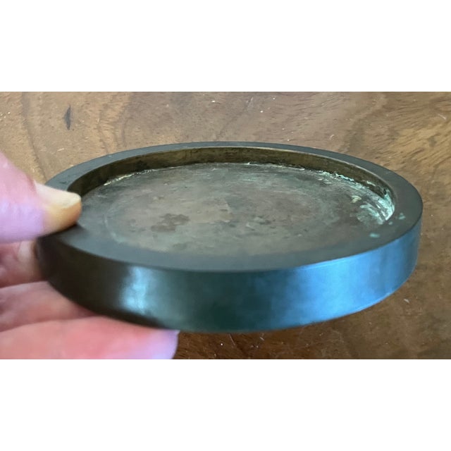 Mid-Century Modern Mid-Century Modern Bronze Wine Bottle Coaster For Sale - Image 3 of 11