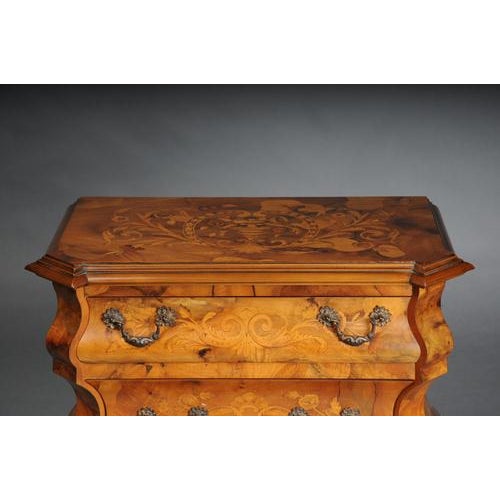 Italian Baroque Inlaid Chests of Drawers, Set of 2 For Sale - Image 4 of 18