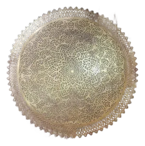 Moroccan Antique Brass Wall Lamp 15.74 In