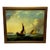 Nautical Georgian Seascape Oil Painting French Fishing Boat Heading Out Brisk Winds For Sale