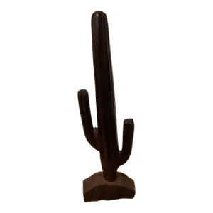 Mid 20th Century Ironwood Saguaro Tree Hand Carved Cactus Statue