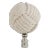 Nautical Knot Lamp Finial in Cream White on Chrome Hardware For Sale