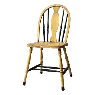 Antique Painted Windsor Splat Back Chair For Sale